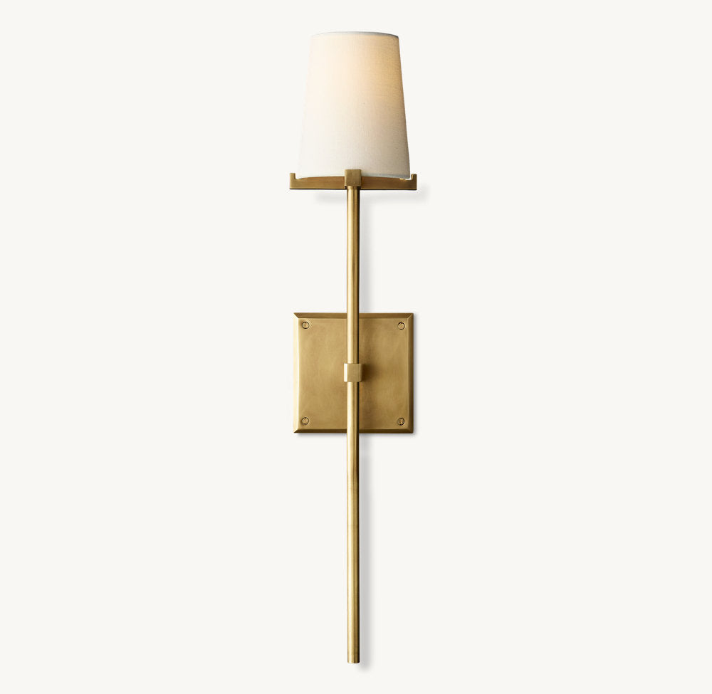 PAUILLAC FABRIC SHADE TORCH SCONCE