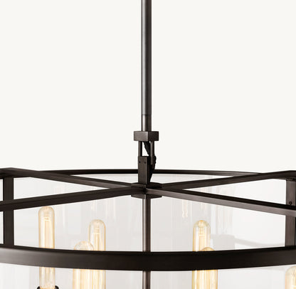 BECKMAN ROUND CHANDELIER 33"