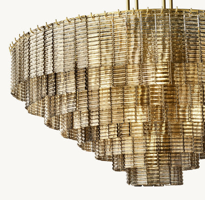 SIRENE SMOKE GLASS ROUND CHANDELIER 52"