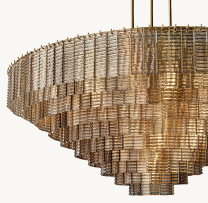 SIRENE SMOKE GLASS ROUND CHANDELIER 65"