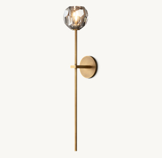 BOULE DE CRISTAL SMOKE GLASS GRAND SCONCE