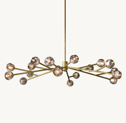 BOULE DE CRISTAL SMOKE GLASS ROUND CHANDELIER 72"
