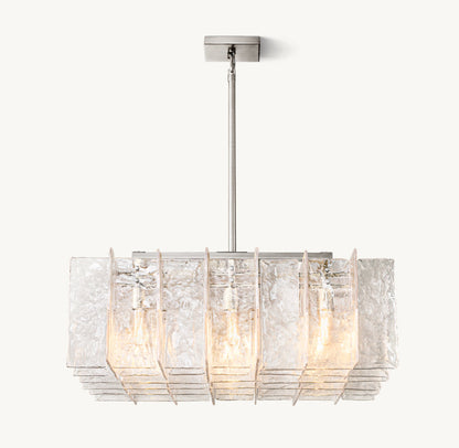 LATTICE SQUARE CHANDELIER 37"