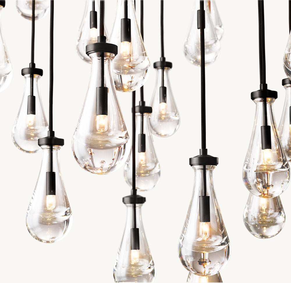 RAIN ROUND CHANDELIER 60"