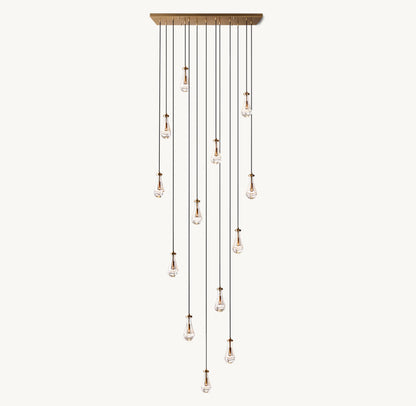 RAIN RECTANGULAR CHANDELIER 54"