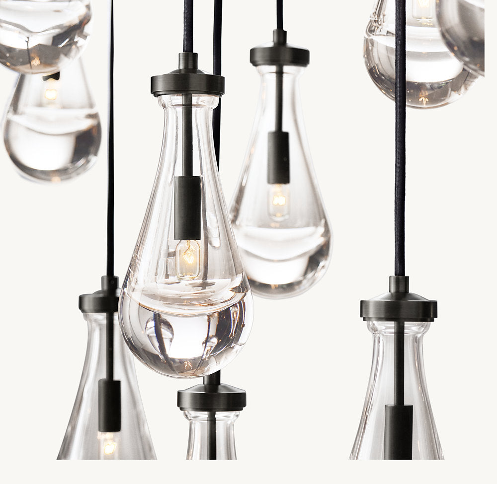 RAIN RECTANGULAR CHANDELIER 54"