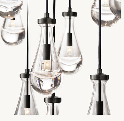RAIN RECTANGULAR CHANDELIER 54"