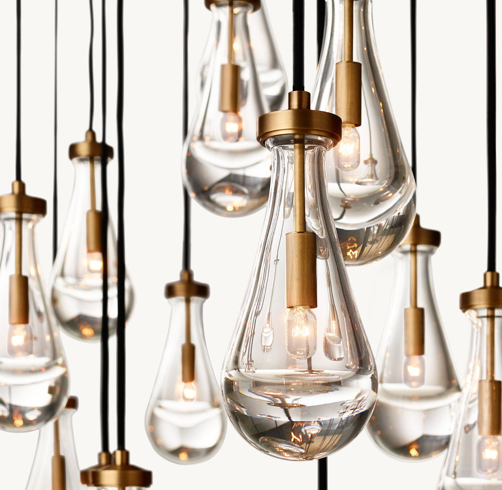 RAIN RECTANGULAR CHANDELIER 72"
