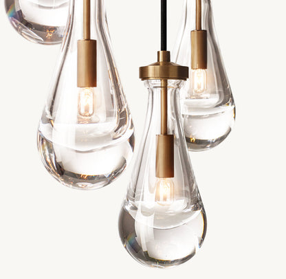 RAIN ROUND CHANDELIER 18"