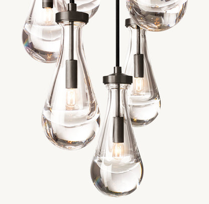 RAIN ROUND CHANDELIER 18"