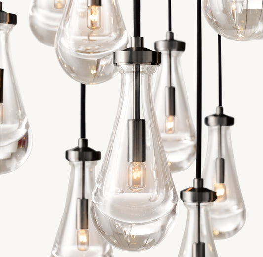 RAIN ROUND CHANDELIER 36"