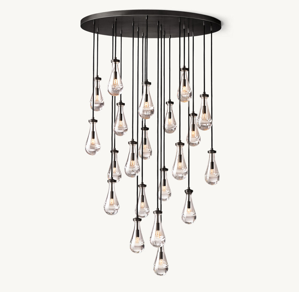 RAIN ROUND CHANDELIER 47"