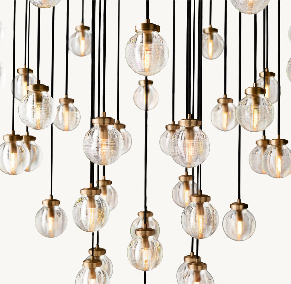 PEARL ROUND CHANDELIER 48"