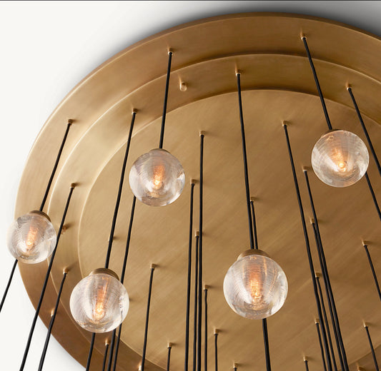 PEARL ROUND CHANDELIER 60"