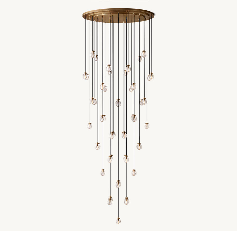 PEARL ROUND CHANDELIER 60"