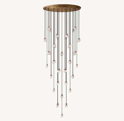 PEARL ROUND CHANDELIER 60"