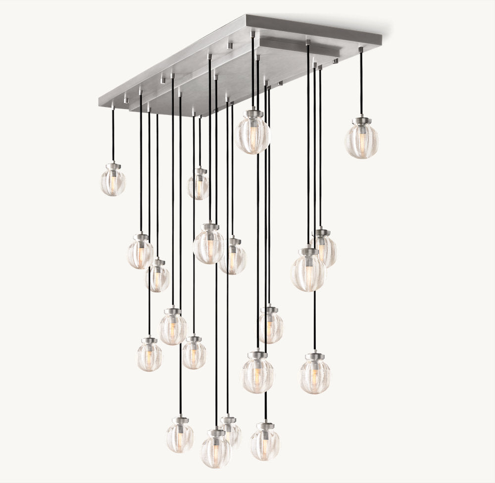 PEARL RECTANGULAR CHANDELIER 54"