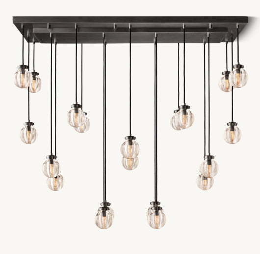 PEARL RECTANGULAR CHANDELIER 54"
