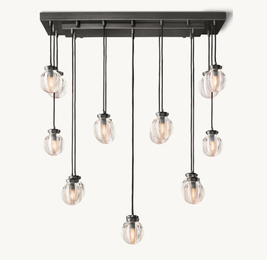 PEARL RECTANGULAR CHANDELIER 36"