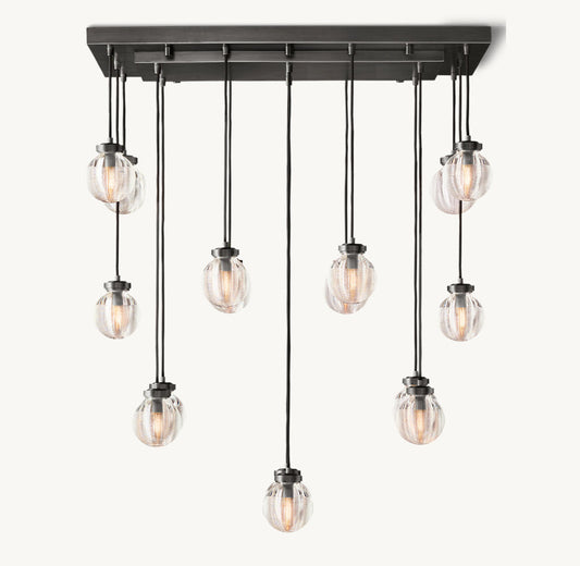 PEARL RECTANGULAR CHANDELIER 36"