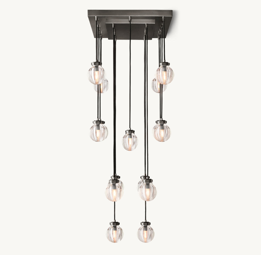 PEARL RECTANGULAR CHANDELIER 36"