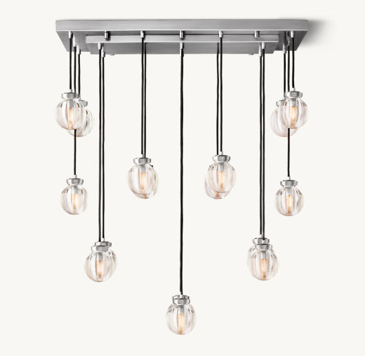 PEARL RECTANGULAR CHANDELIER 36"