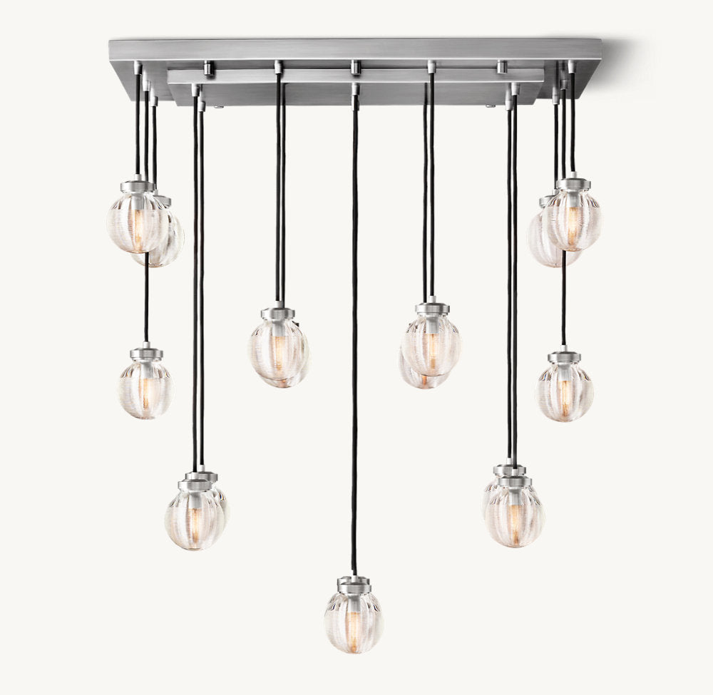 PEARL RECTANGULAR CHANDELIER 36"