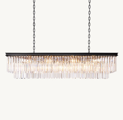 1920S ODEON RECTANGULAR CHANDELIER 59"