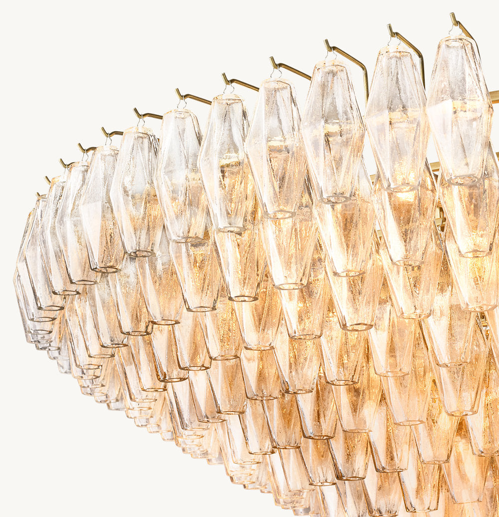 CHIARA CLEAR GLASS TIERED ROUND CHANDELIER 62"