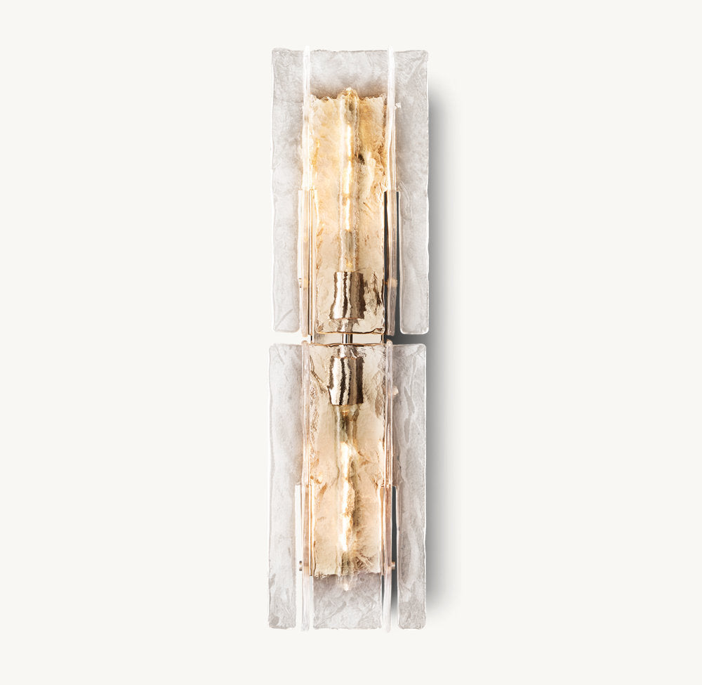 LATTICE CLEAR GLASS SCONCE