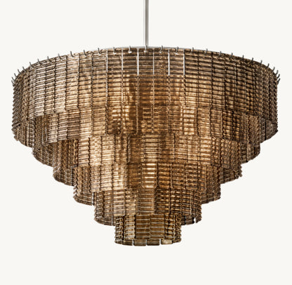 SIRENE SMOKE GLASS ROUND CHANDELIER 41"