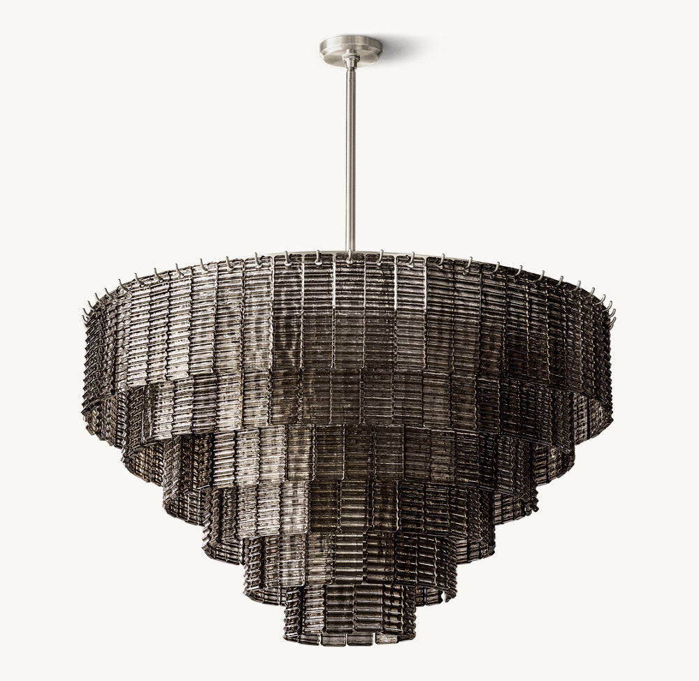 SIRENE SMOKE GLASS ROUND CHANDELIER 41"