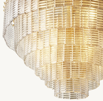 SIRENE CLEAR GLASS ROUND CHANDELIER 41"
