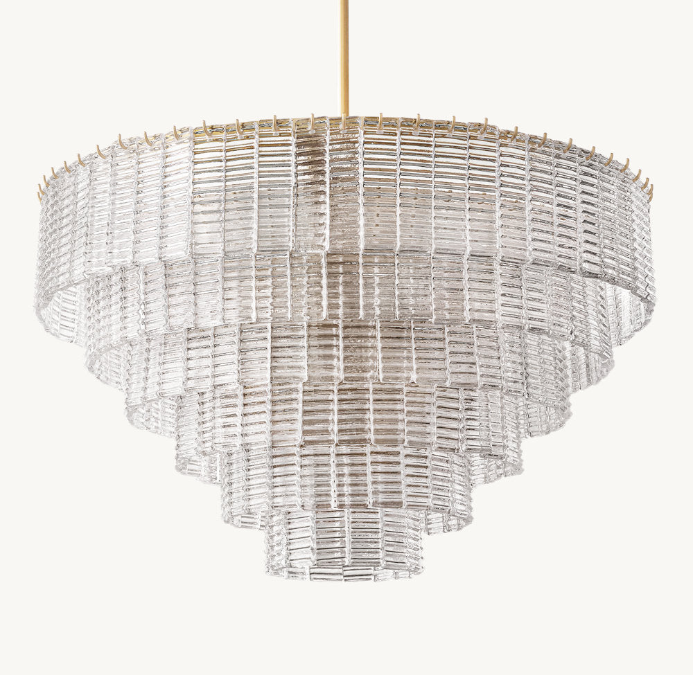 SIRENE CLEAR GLASS ROUND CHANDELIER 41"