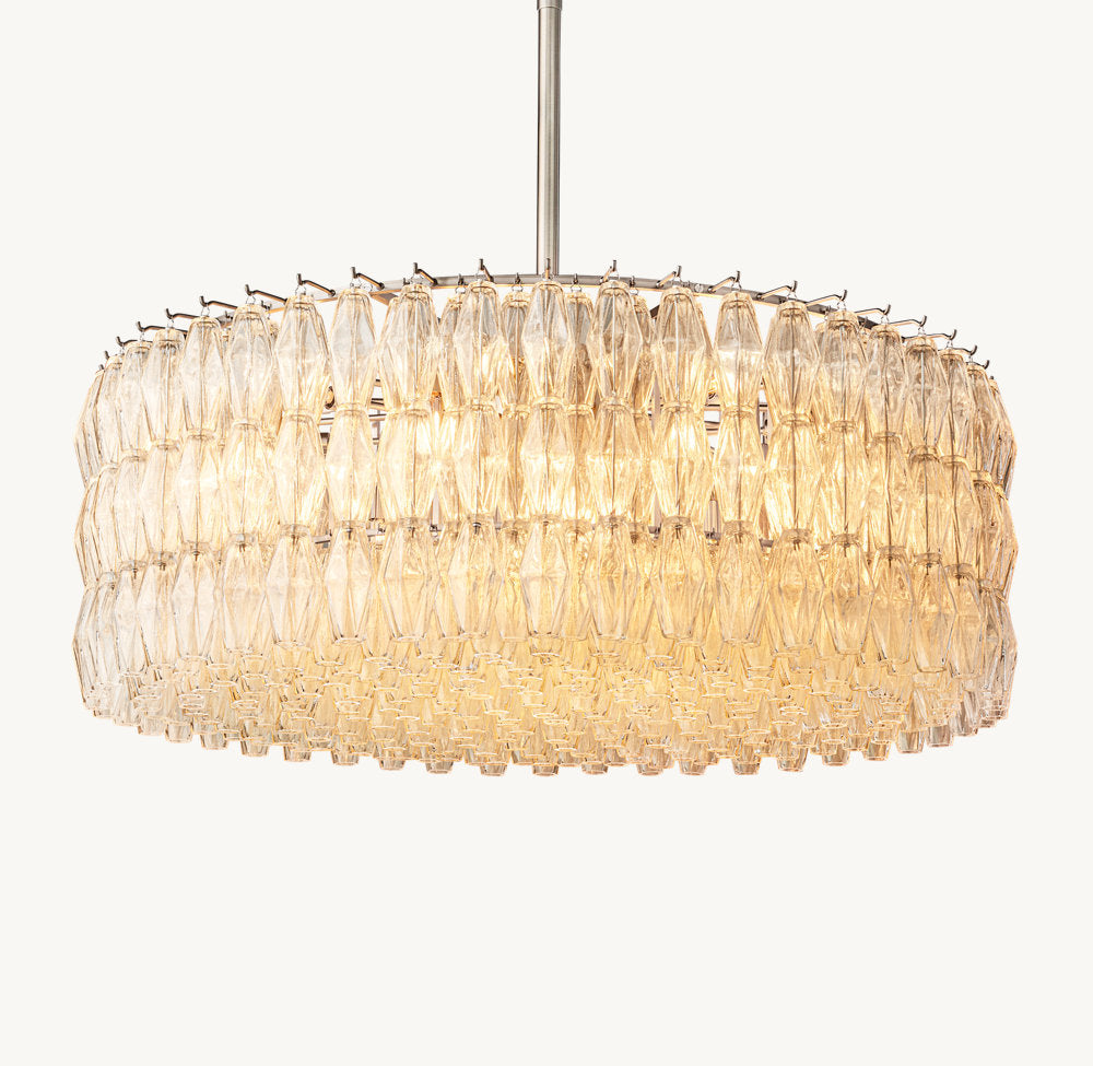 CHIARA CLEAR GLASS ROUND CHANDELIER 47"