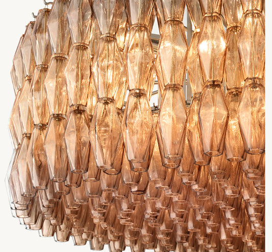CHIARA SMOKE GLASS ROUND CHANDELIER 47"