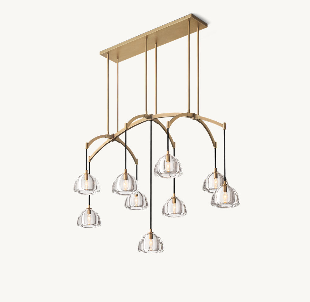 HEMISPHERE LINEAR CHANDELIER 54"