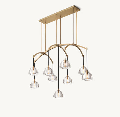 HEMISPHERE LINEAR CHANDELIER 54"