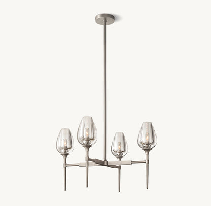 TULIP ROUND CHANDELIER 27"