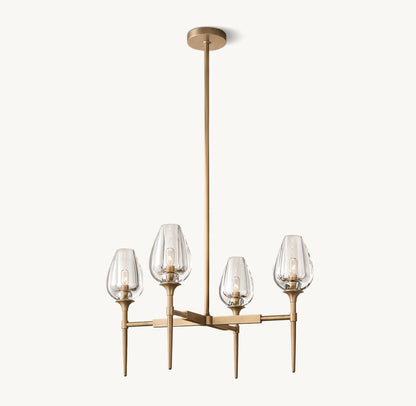 TULIP ROUND CHANDELIER 27"