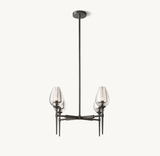 TULIP ROUND CHANDELIER 27"