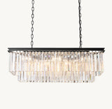 1920S ODEON RECTANGULAR CHANDELIER 40"