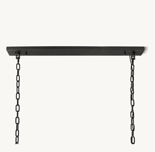 HARLOW CALCITE RECTANGULAR CHANDELIER 74"