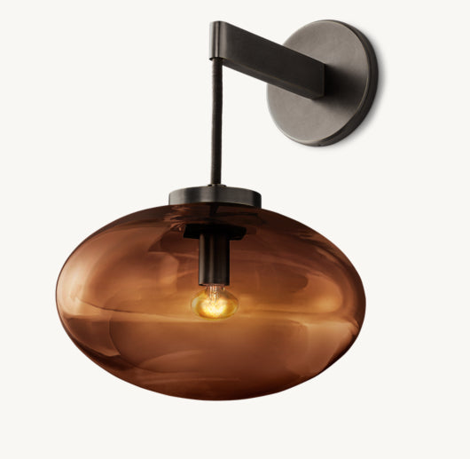 CABRETTE AMBER GLASS SCONCE