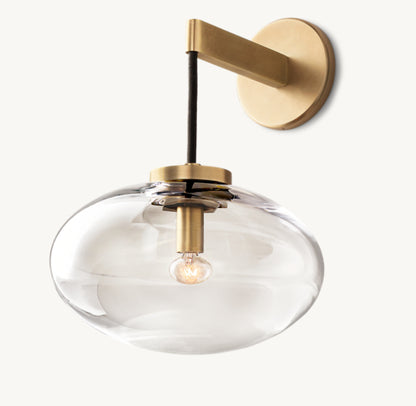 CABRETTE CLEAR GLASS SCONCE