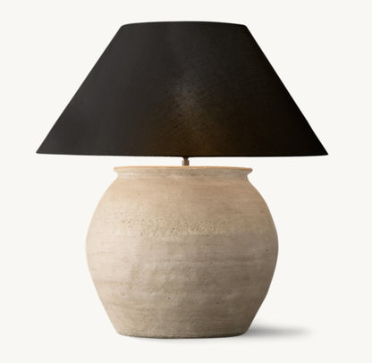 TERRA-COTTA CHINESE JAR TABLE LAMP