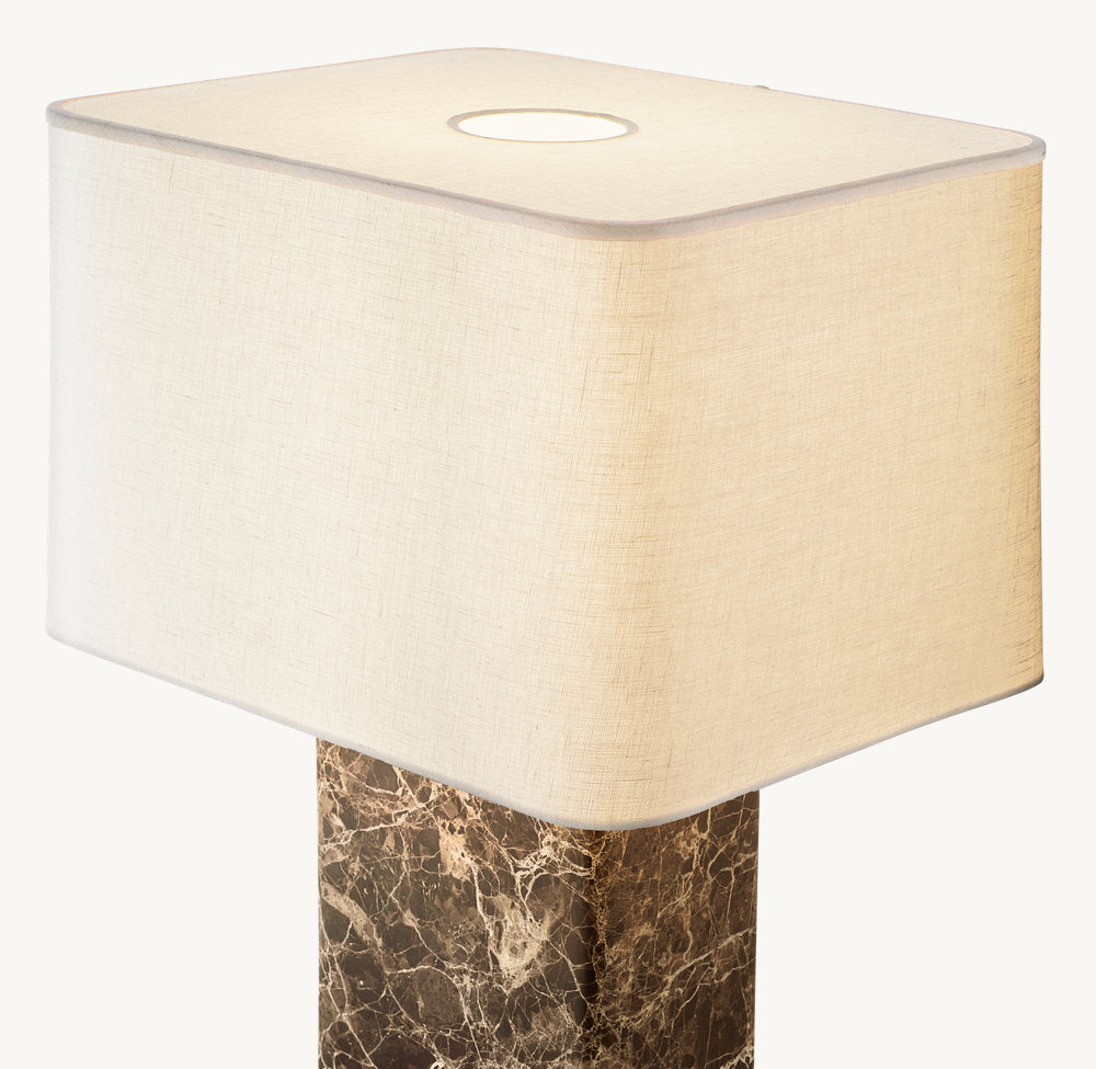 Tallado Emperador Rectangular Table Lamp