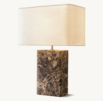Tallado Emperador Rectangular Table Lamp