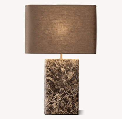 Tallado Emperador Rectangular Table Lamp