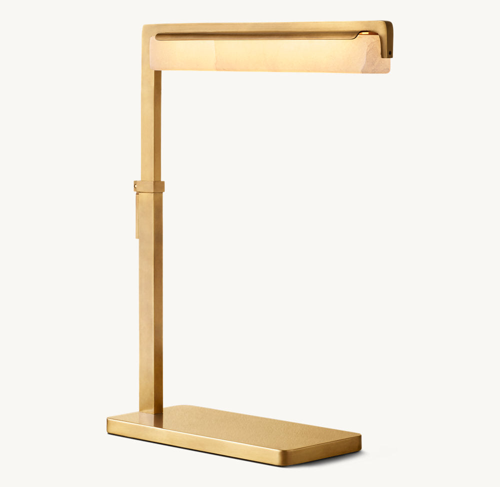 Audubon Alabaster Task Table Lamp